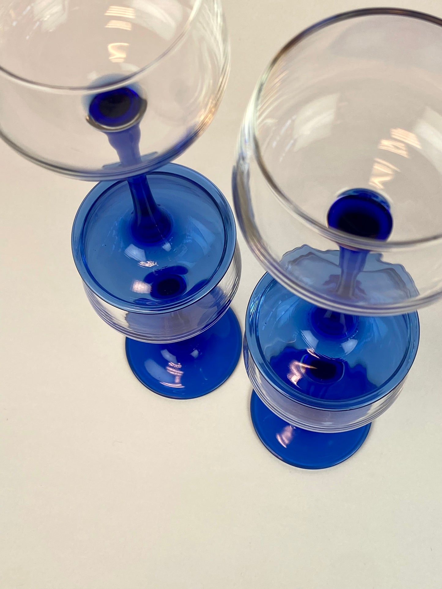 four French wineglasses