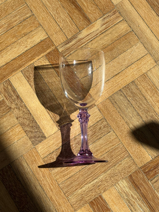 two alexandrite wineglasses