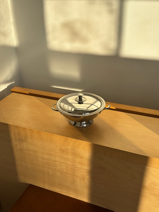 stainless steel dish with lid