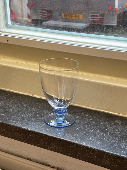 five blue glasses