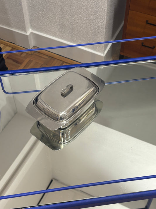 stainless steel butter dish