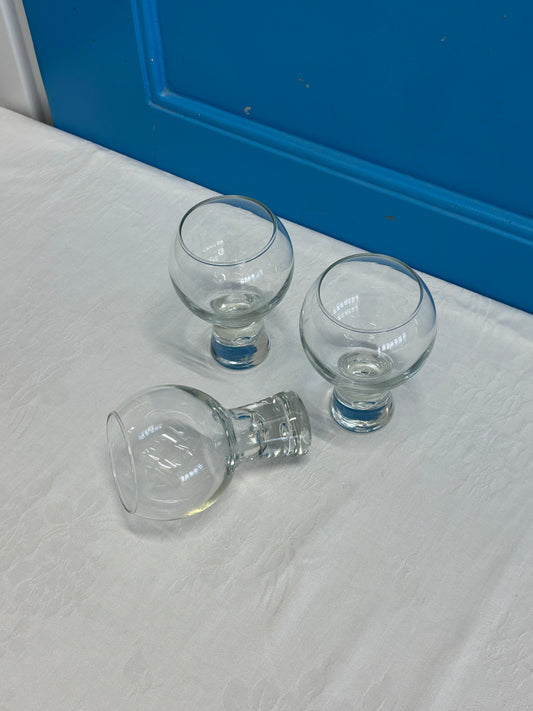 three cocktail glasses