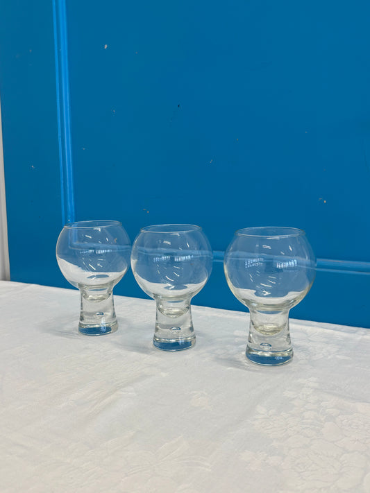 three cocktail glasses