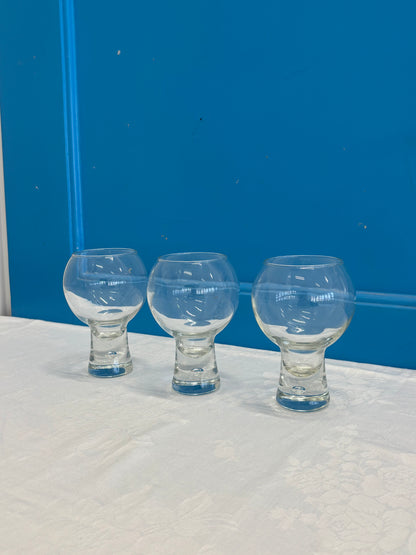 three cocktail glasses