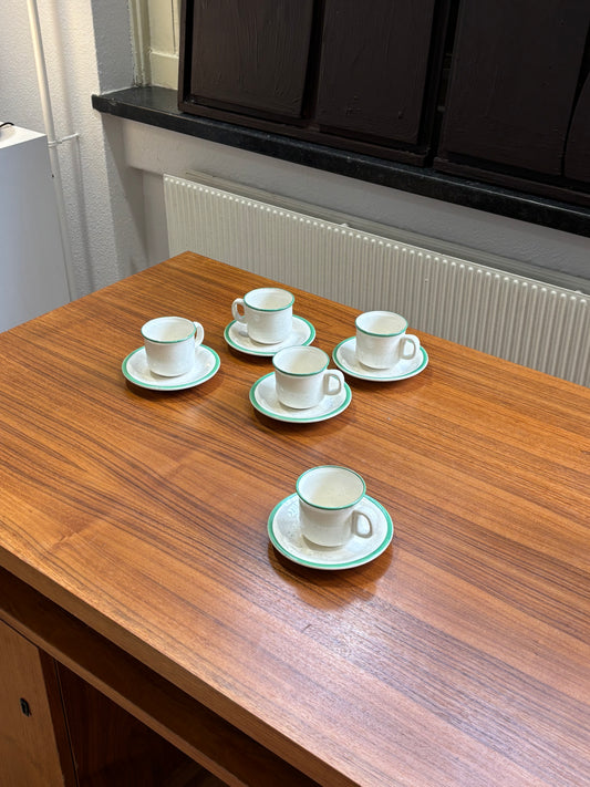 five coffee cups