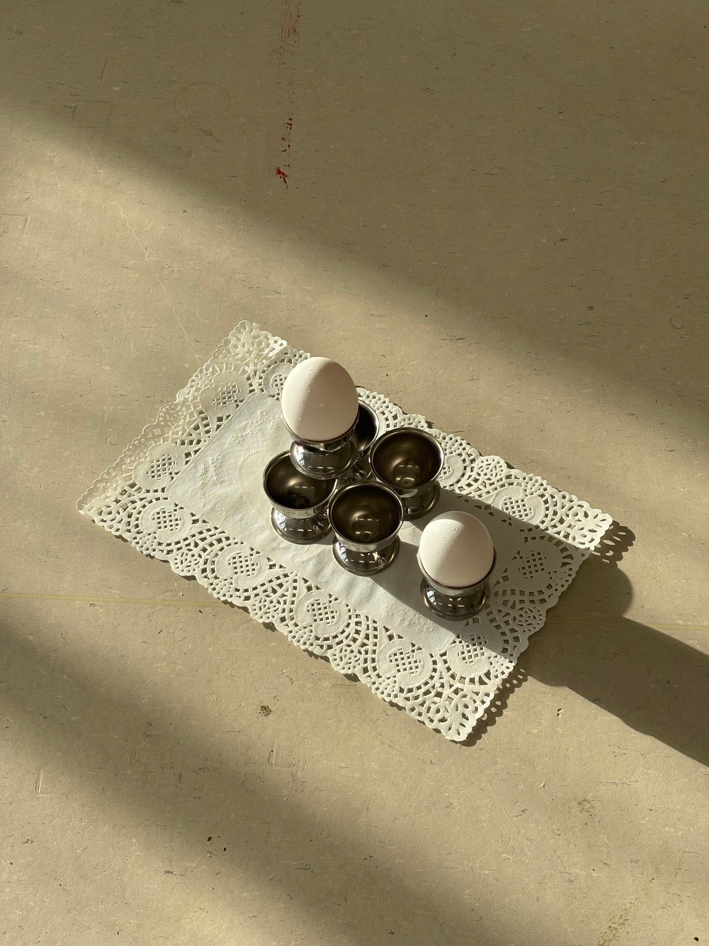 six eggcups