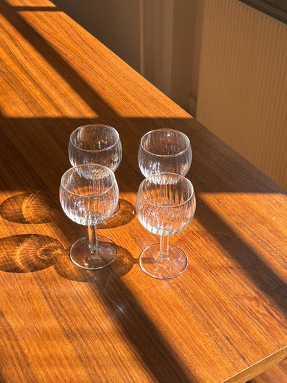 four wineglasses
