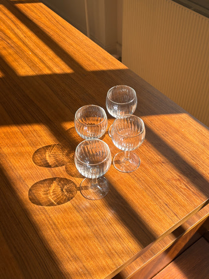 four wineglasses