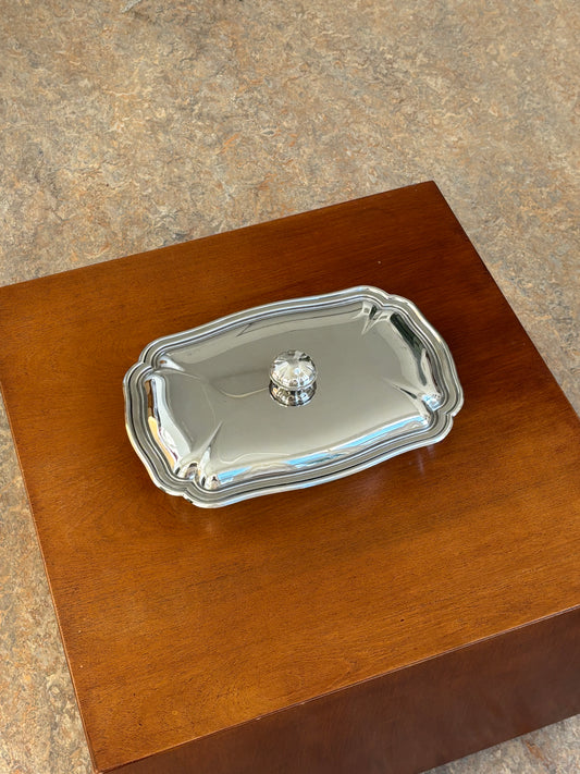 stainless steel dish with lid